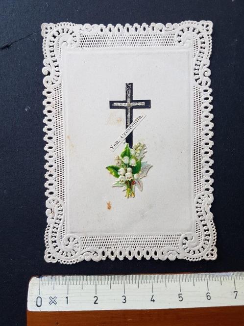 Santje Heiligenprentje met kant Holy card Devotie Meiklokjes, Verzamelen, Bidprentjes en Rouwkaarten, Bidprentje, Verzenden