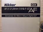 Nikkor AF-S 12-24mm f/4 G IF-ED DX, Comme neuf, Objectif grand angle, Enlèvement ou Envoi, Zoom