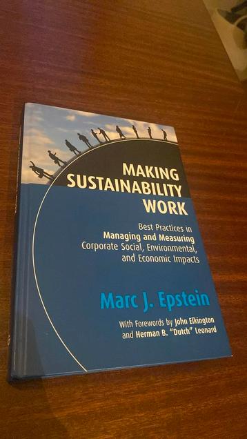 Making sustainability work - Marc J. Epstein beschikbaar voor biedingen