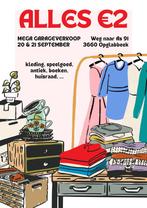 ALLES €2 mega garageverkoop in september regio Opglabbeek, Ophalen, Zo goed als nieuw