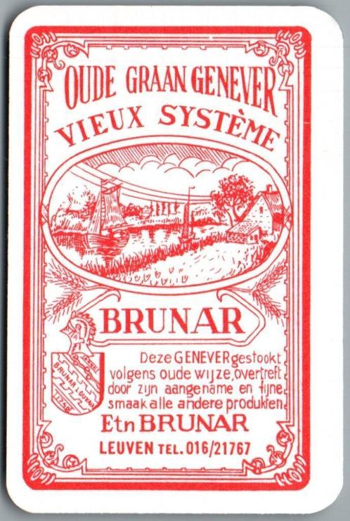 speelkaart - LK12807 - Brunar vieux système, Verzamelen, Speelkaarten, Jokers en Kwartetten, Zo goed als nieuw, Speelkaart(en)