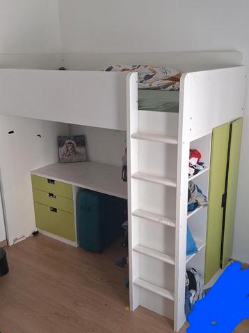 Lit bureau garde robe gratuit Anderlecht, Enlèvement, Utilisé, Armoire
