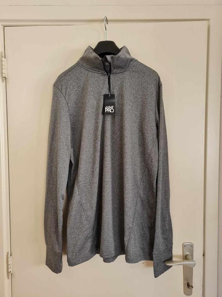 Nieuwe grijze Crivit pro sweater. Maat XL (EUR), Kleding | Heren, Sportkleding, Nieuw, Hardlopen of Fietsen, Maat 56/58 (XL), Grijs