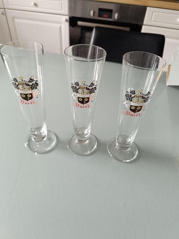3 DUVEL Fluitglazen in puntgave staat zie foto's beschikbaar voor biedingen
