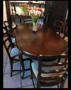 Eettafel met 6 stoelen, Antiek en Kunst, Antiek | Meubels | Tafels, Ophalen
