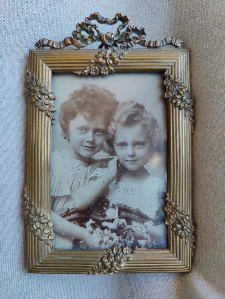 Cadre laiton Belle Époque 8x12cm, Antiek en Kunst, Antiek | Brons en Koper, Ophalen