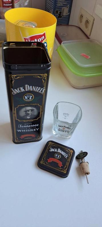 Jack Daniels glas, vlag, kurk, doos, Enlèvement, Comme neuf