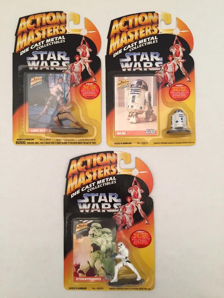Star Wars Action Masters die cast collectibles (3x) 1994, Verzamelen, Star Wars, Nieuw, Actiefiguurtje, Ophalen of Verzenden