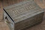 Opbergdoos Landelijk zinc metaal - Lucifers / allumettes -, Ophalen of Verzenden, Nieuw, Luciferdoosjes of -merken