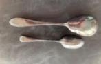 Vintage 2 verzilverde lepels + 1 eierdopje 1956, Antiek en Kunst, Ophalen of Verzenden