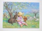 Vintage Tiny puzzel "Een lentedag", Verzenden, Minder dan 500 stukjes, Gebruikt, Legpuzzel