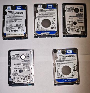 500GB HDD 2,5" sata 5 Stuks beschikbaar voor biedingen