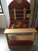 Houten speelgoedwinkel met klok en veel speelgoed fruit, Kinderen en Baby's, Speelgoed | Houten speelgoed, Ophalen