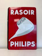 PHILIPS Rasioir emaille reclamebord, Verzamelen, Merken en Reclamevoorwerpen, Ophalen of Verzenden, Gebruikt, Reclamebord