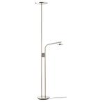 Staande led-lamp uplight/leeslamp, dimbaar/vernikkeld, Huis en Inrichting, Ophalen of Verzenden, Zo goed als nieuw