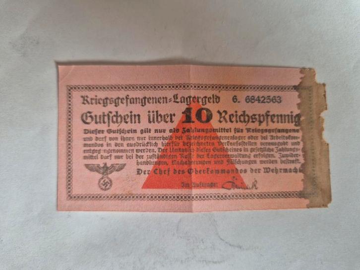 Kampgeld 10 Reichspfennig voor krijgsgevangenen WOII, Verzamelen, Militaria | Tweede Wereldoorlog, Ophalen of Verzenden