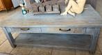 Landelijke salontafel met twee schuiven, Huis en Inrichting, Tafels | Salontafels, Ophalen, Gebruikt, 50 tot 100 cm, Landelijk