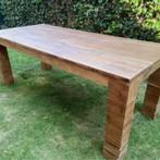 Tafel in acaciahout, Ophalen, 50 tot 100 cm, Zo goed als nieuw, Rechthoekig