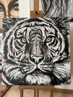 Schilderij tijger met kleuraccent, Ophalen of Verzenden