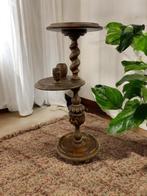 vintage houten pied de stal / bijzettafel / plantentafel, Antiek en Kunst, Ophalen of Verzenden