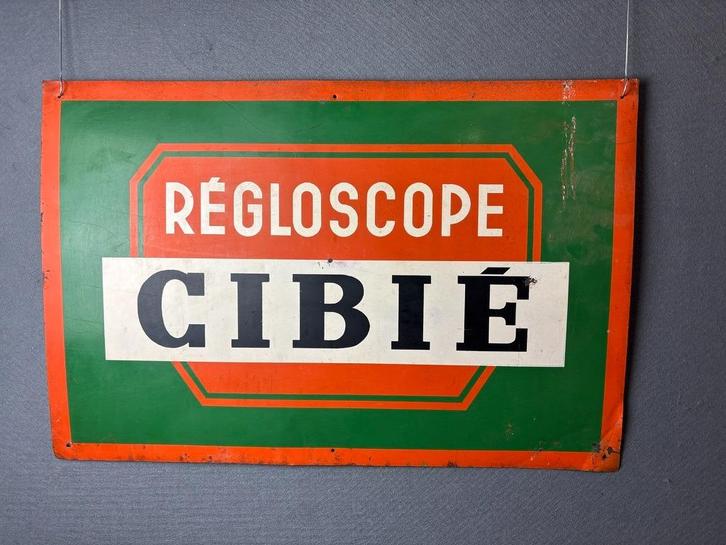 Oud origineel Cibie blikken reclamebord geen emaille, Verzamelen, Merken en Reclamevoorwerpen, Gebruikt, Reclamebord, Ophalen of Verzenden