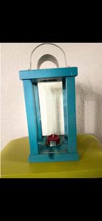 Joli photophore en bois et verre, Jardin & Terrasse, Éclairage extérieur, Enlèvement, Comme neuf, Verre