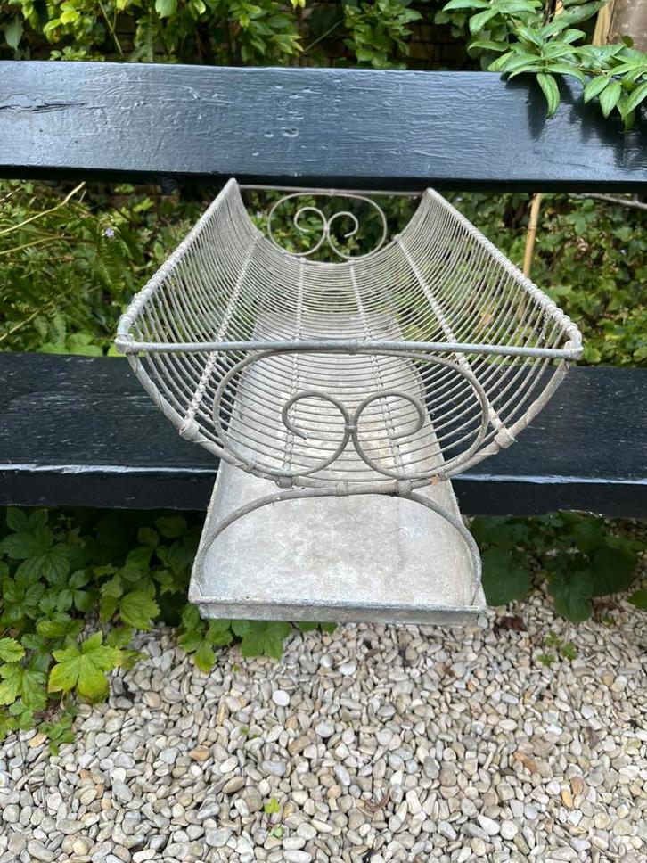 ANTIEK FRANS ZINKEN BORDENREK ETAGÈRE ZEER MOOI, Antiek en Kunst, Antiek | Woonaccessoires, Ophalen of Verzenden