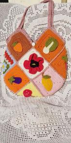 Sac PATCHWORK 🥬au crochet fleurs🍓 fruits légumes