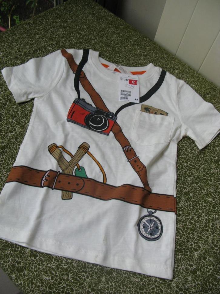 desigual en tof H&M t-shirt 110 - 116 piraat avonturier, Kinderen en Baby's, Kinderkleding | Maat 116, Nieuw, Jongen of Meisje