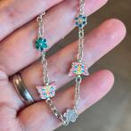 Bracelet papillon en argent émaillé certifié S990, Enlèvement ou Envoi, Comme neuf