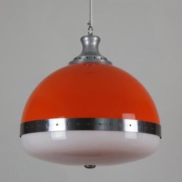 Grande suspension italienne diamètre 50cm Space Age 1960's disponible aux enchères