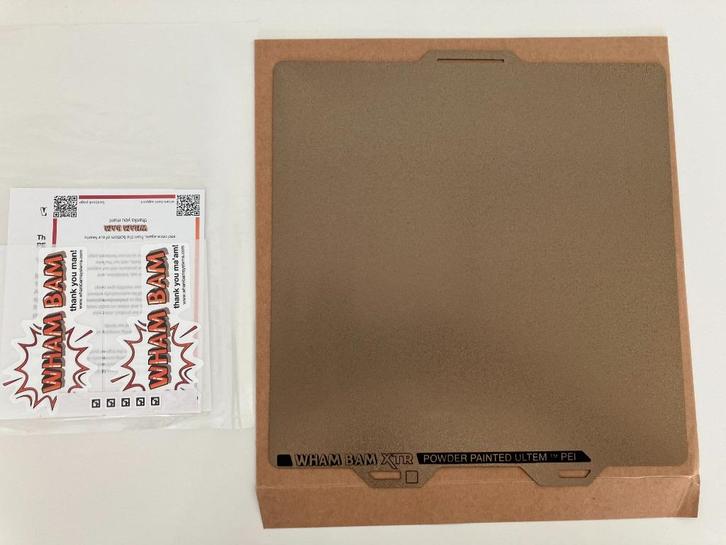 Wham Bam XTR Flexi Plate with Textured ULTEM PEI 258x258 (X1, Computers en Software, 3D-printerbenodigheden, Nieuw, Ophalen of Verzenden