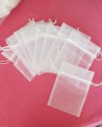 10 pochettes organza blanc 16,5x12cm, Ophalen