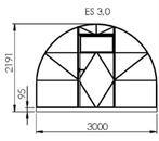 Serre tunnel EcoSlider ES 3/3.5 /4x à partir d'une serre de, Polycarbonate, Serre, Envoi, Acier