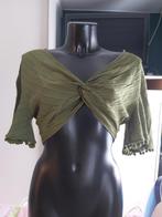 T 38 kaki top, Kleding | Dames, Topjes, Ophalen of Verzenden, Gedragen, Groen