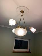 Oude luster Art Deco puntgaaf met 4 lichtpunten, Antiek en Kunst, Ophalen