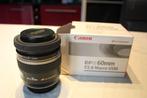 Canon EFS 60 mm F/2.8 USM-macrolens, Audio, Tv en Foto, Ophalen of Verzenden, Zo goed als nieuw, Macrolens