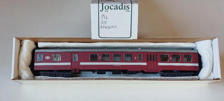 SNCB/NMBS JOCADIS BASE LIMA CAR M2 BD BORDEAU*HO*DC, Hobby en Vrije tijd, Modeltreinen | H0, Zo goed als nieuw, Treinset, Gelijkstroom