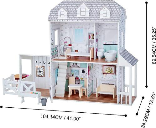 Barbie size wooden doll farm house, Enfants & Bébés, Jouets | Maisons de poupées, Utilisé