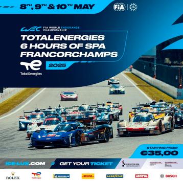 2x complete weekend tickets WEC spa 2025. beschikbaar voor biedingen