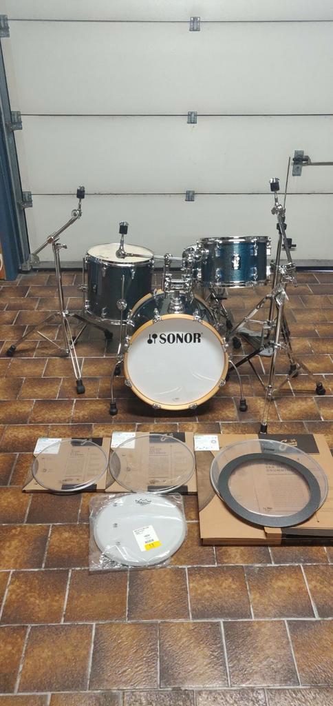 Supergoed klinkend Sonor AQX Jazzset met hardware, Muziek en Instrumenten, Drumstellen en Slagwerk, Zo goed als nieuw, Pearl, Ophalen