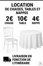 Location des chaises et tables