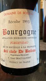 Twee flessen Bourgogne Fordeveau 1993, Comme neuf, Enlèvement