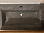 Gootsteen/spoelbak zwart NATUURSTEEN 80cm met kraangat, Ophalen of Verzenden, Nieuw, Steen, Wastafel