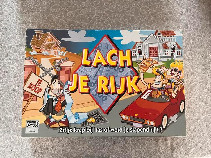 Lach Je Rijk (Parker), Hobby en Vrije tijd, Gezelschapsspellen | Bordspellen, Zo goed als nieuw, Vijf spelers of meer, Ophalen