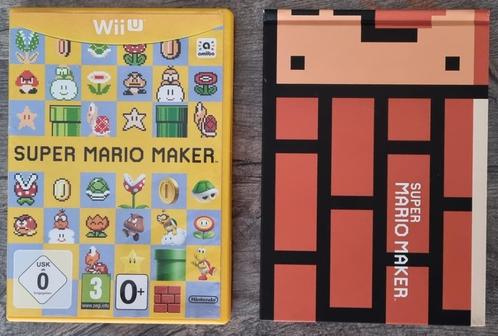 Super Mario Maker + Artbook - game voor Wii U, Games en Spelcomputers, Games | Nintendo Wii U, Zo goed als nieuw, Strategie en Constructie