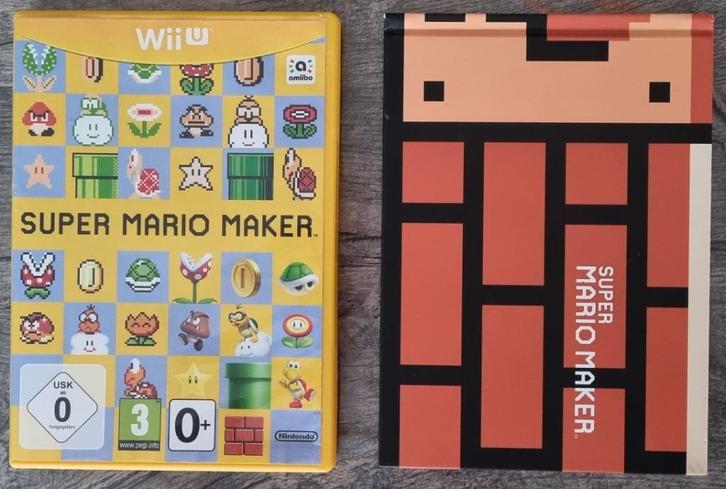 Super Mario Maker + Artbook - game voor Wii U, Games en Spelcomputers, Games | Nintendo Wii U, Zo goed als nieuw, Strategie en Constructie