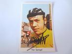 wielerkaart 1966 team mann   herman van springel  signe, Collections, Comme neuf, Envoi