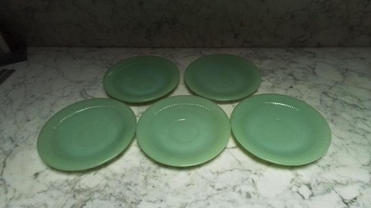 5 Fire King vintage bordjes, Antiek en Kunst, Antiek | Servies los, Verzenden