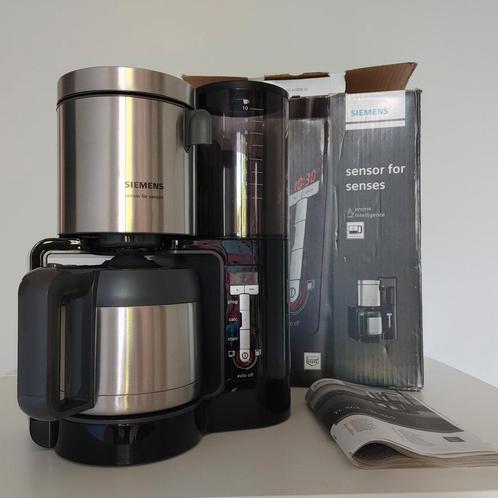 Siemens AromaSensePlus koffiezetapparaat zwart RVS TC86503, Elektronische apparatuur, Koffiezetapparaten, Zo goed als nieuw, Gemalen koffie